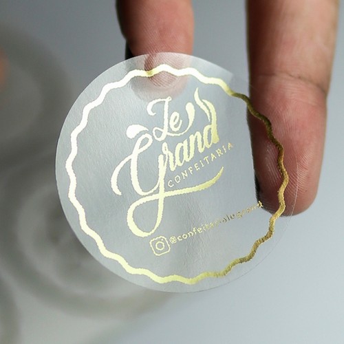 Etiqueta 4x4cm Hot Stamping 50un