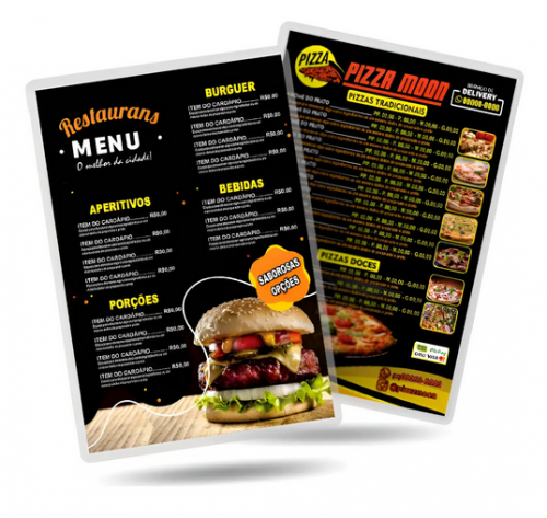 Cardapio 21x29,7 Plastificado