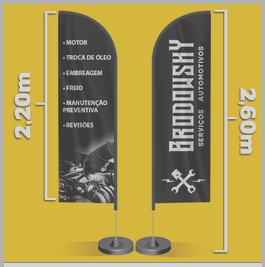 Wind Banner Completo FACA 70x260cm