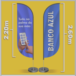 Wind Banner Completo PENA 70x260cm